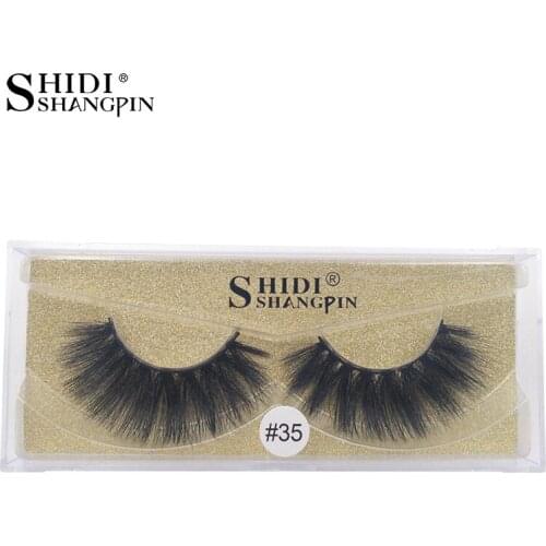 SHIDISHANGPIN Eyelashes 3D Mink Lashes Makeup Fake Eye Lashes Natural Long fake Eyelashes Maquillage False Eyelashes #35-36G