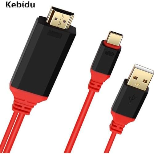 Ultra HD 1080P Type C to HDMI-compatible 4k Charging HDTV Video Cable Adapter Male to Male Converter for Samsung S8 for Xiaomi