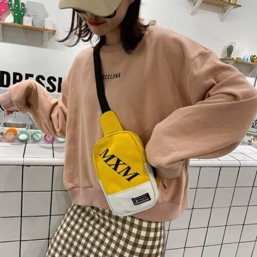 Qiuyin Chest Bag Vintage Korean Waist Bag Streetwear Women/female Waist Bag Nylon Oxford Cloth Fanny Pack Sport Bum Harajuku Zip