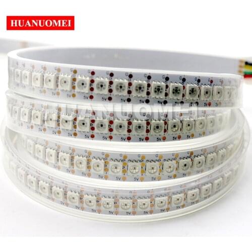 DC5V APA102 144LEDs Addressable RGB LED Strip Individually Digital Pixel TV Light Flexible Tape Lamp White PCB Waterproof IP67