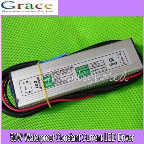 50w led driver for 50w led grow IP67 waterproof , DC20-36V ,DC1500MA , constanct current power supply #D