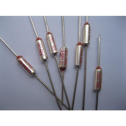 Microtemp Thermal Fuse 105C Cut-off 10A 250V 12 pcs per Lot