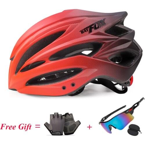 BATFOX Road Bicyle Cycling Helmet Outdoor Sport Ultra-light Men Mountain Bike Safety Cap Specialiced Riding Mtb Casco Ciclismo