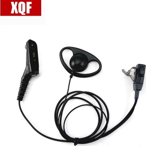 XQF D Shape Earpiece Headset Mic for Motorola XPR6500 XPR6550 XPR6580 APX7000 APX6000 etc