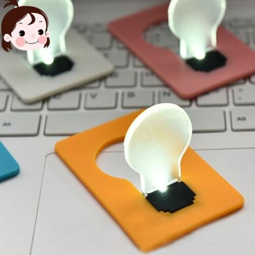 2021 Christmas gift 1pc Pocket Card Lamp Mini Portable USB Mini LED Night Light Bulb Versatile