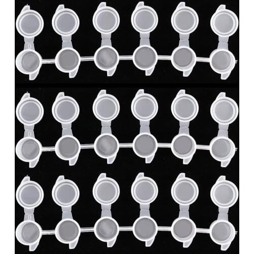 10 Strips Empty Paint Strips Mini Paint Box Pod Arts Crafts Plastic Storage Containers Pigment Container Drawing Accessories