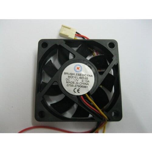 10 Pcs Brushless DC Cooling Fan 9 Blade 6015S 12V 60x60x15mm 3 wires