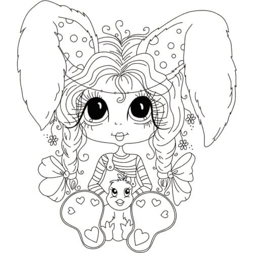 10x8 Big eyes girl New Transparent Clear Rubber Stamp Sheet Cling Scrapbooking Photo Album PaperCard DIY Craft