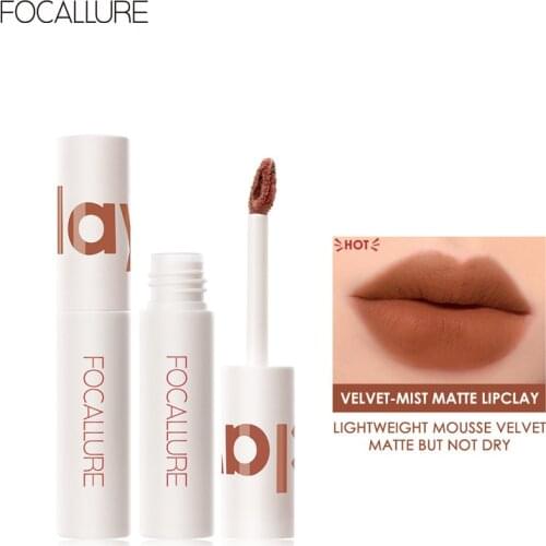 FOCALLURE 12 Colors Velvet Matte Lipstick Waterproof Dual-use Lip Cheek Long Lasting Makeup Lightweight Cosmetic TSLM1
