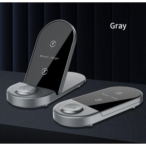 Qi 15W 3 In 1 Wireless Charger For IPhone 12 Charger Wireless Charger Stand For Airpods Dock Station For Apple Watch Charge