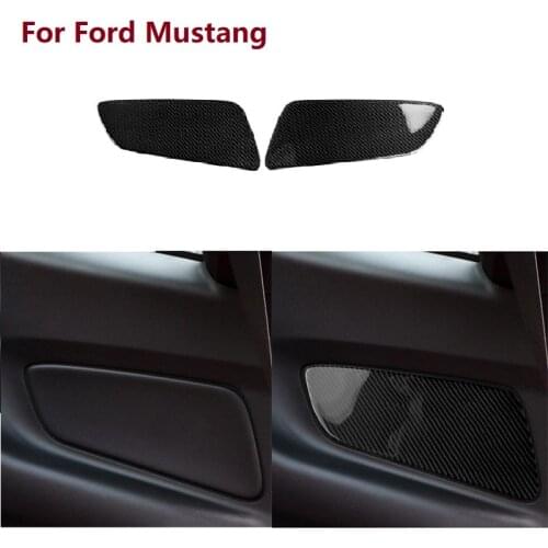 Fit For Ford Mustang 2015-2020 Carbon Fiber Rear Door Panel Cover Door Handle Trim Car Accessories