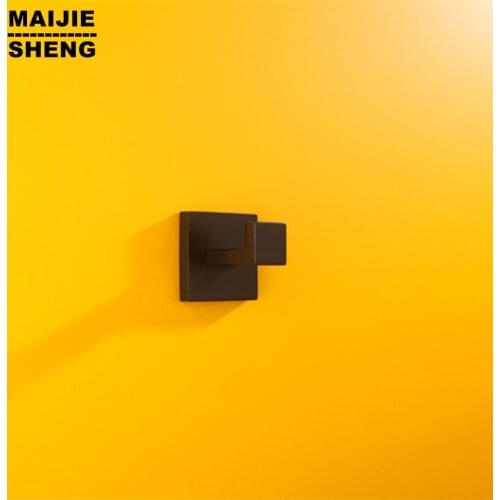 Black Robe Hook,Clothes Hook,Solid stainless steel Chrome Finish,Bathroom Hardware Product Robe Hooks,Bathroom Accessories304