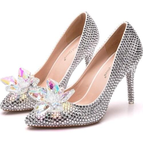 Женские балетки на каблуке Crystal Queen China At AliExpress