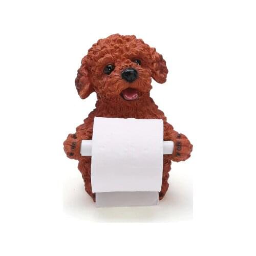 Multiple styles kawaii animal dog monkey bear Durable Wall Mounted Bathroom resin Toilet Paper Tissue Roll Holder Toilet Holder