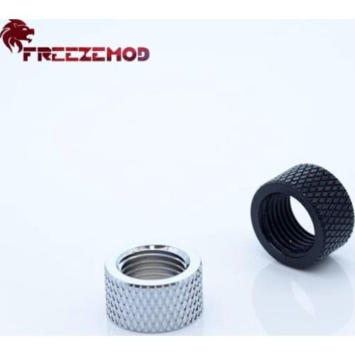 FREEZEMOD Double G1/4 Thread Female 10MM Butt Joint Connector Extender Diamond Pattern Compute PC Water Cooler Fitting HYCZT-B10