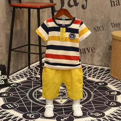 Toddler Boy Clothes Summer Set 2 Color T Shirt Short pant Children Clothing Short Sleeve Shirt Boys Suit Baby Tracksuit