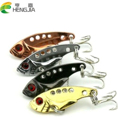 HENGJIA 40pcs Metal VIB fishing Lure 3.5CM 3.5G isca artificial hard bait carp fishing tackle pesca peche spoon fishing pike