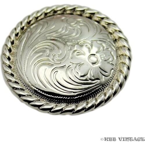 KB903) 10pc 1-1/2'' Western Headstall Round Rope Button Leathercraft Silver