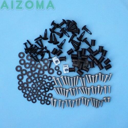 154 Pieces Motorcycle Stainless Steel Complete Full Body Fairing Hardware Fastener Kit For Kawasaki Ninja ZX10R ZX-10R 2006-2007