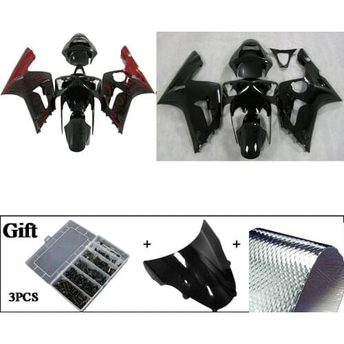 ABS Injection Fairing Kit Body Work For KAWASAKI NINJA ZX6R 2003 2004