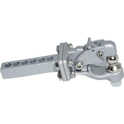 Metal Hitch Trailer Hook For 1:10 Scx10 90046 90047 Traxxas Trx4 Rc Crawler Car(Silver)