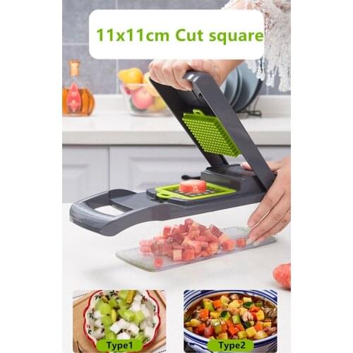 Multifunctional Vegetable Cutter Fruit Slicer Grater Shredders Drain Basket Slicers 8 In 1 Gadgets Kitchen Accessories