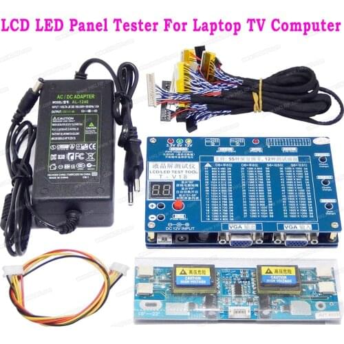 TV Laptop Computer LCD/LED Tester ScreenTest Tool Kit T-V18 for Panel LED LCD Support 7-84 Inch LVDS Screen