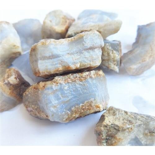 Natural Blue Chalcedony Agate Stone Minerals Jewelry Processing Home Decor Mineral Crystals Meditation Wiccan Healing Stones