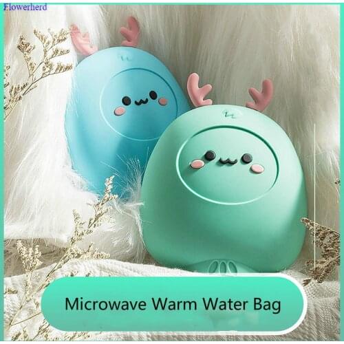 New Deer Hot Water Bottle Injecting Water Heating Hand Warmer Microwave Heating Safety Explosion-proof Silicone Warming Hand Bag