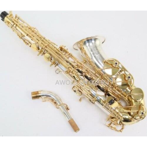 Newest Yanagisa AWO35 SN 00336171 Alto Saxophone E flat Sax Gold and Cupronickel Body with Case Mouthpiece