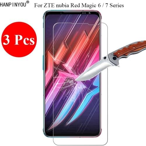 3 Pcs/Lot New 9H 2.5D Tempered Glass Screen Protector For ZTE nubia Red Magic 6 / Pro 6.8" Protective Film + Clean Tools