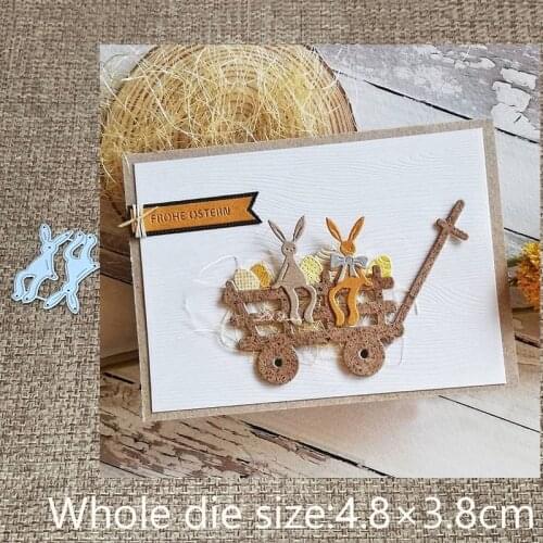 New Design Craft Metal stencil mold Cutting Dies bunny cart decoration scrapbook die cuts Album Paper Card Craft Embossing