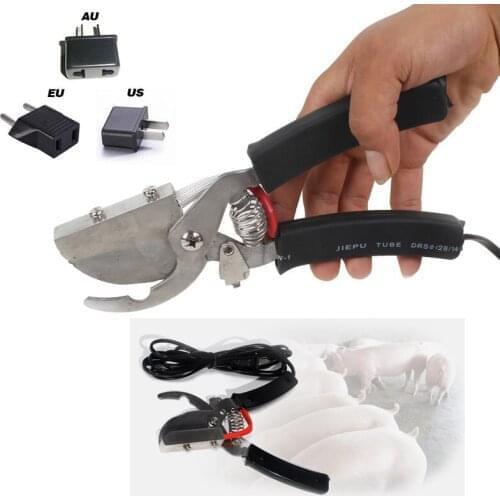Bloodless Electric Heating Tail Cutter Tail Cutting Docked Tail Plier For Pig Sheep Goat Farm Equipment Fever Scissors
