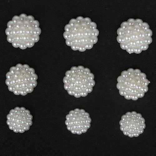 Flower Half Round Flatback Cabochon Imitation Plastic ABS Pearl Beads for Jewelry Making Loose Beads Gem DIY Phone Decoration