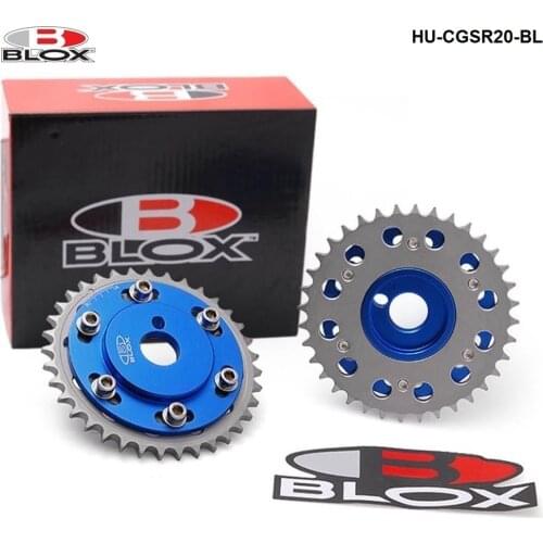 2Pcs For Nissian SR20DET Engine Blue Blox Aluminum Racing Adjustable Vernier Cam Gears Pulleys HU-CGSR20-BL