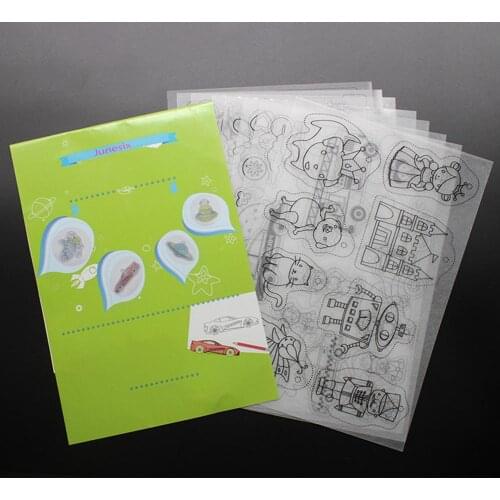 Heat Shrink Film Shrinky Art Paper Film Sheets With Pattern For Kids Creative Craft Keychains