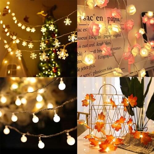 1.5m 10Leds Christmas Decoration Santa Claus Snowflake String Light Garland Led Fairy Lights For Wedding Christmas Party Decor