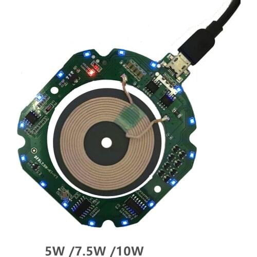 1Set/lot Ultra-thin fast wireless charger transmitter module circuit board coil import ST fast charging program universal QI