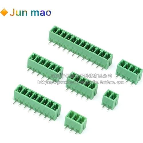 10PCS Bending Needle Seat KF2EDGR-3.81MM Spacing Connector 2P/3/4/5/6/7/8/9/10P Screw Terminal Connector
