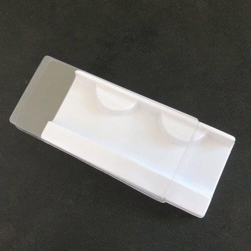 100/pack Transparent Empty Eyelash Lash Trays Holder Plastic Packaging Box Eyelash Storage Case Beauty Rectangle for 3D Lash Box