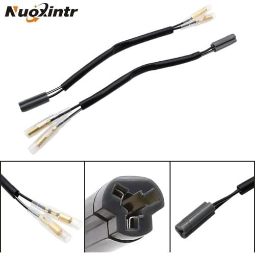 2PCS Motorcycle Turn Signals Wire Plug Adapters OEM Connectors for Yamaha YZF R6 R1 R3 R6S FZ6 FZS6 FZ1 250 500 600