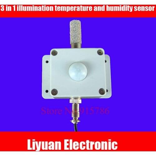 3 in 1 RS485 illumination temperature and humidity sensor / 0-65535 LUX temperature and humidity transmitter / photometer