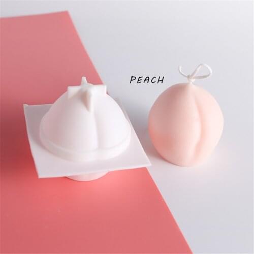 3d Peach Silicone Mold For Diy Handmade Candle Making 3d Candle Molds Silicone Wax Mold Chocolate Cake Soap Mould