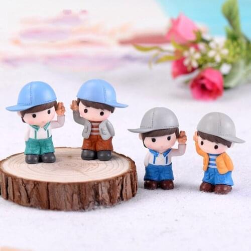 4PCS Dolls Model Figures Micro Landscape Fairy Garden Gnomes Figurine Ornaments Miniature DIY Room Decoration Accessories