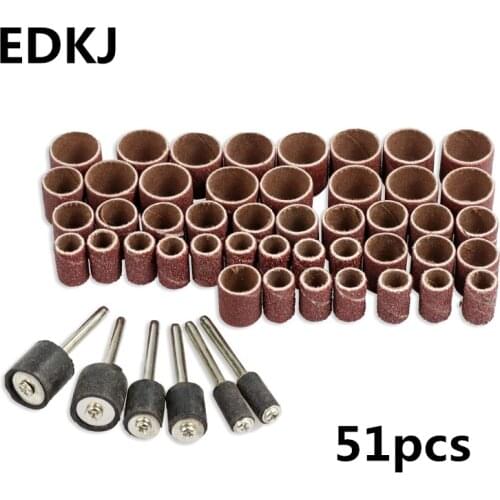 51x sanding sleeves 1/2 sanding paper grinding wheel sanding dremel rotary tool DIY sandpaper abrasive polishing for woodworking