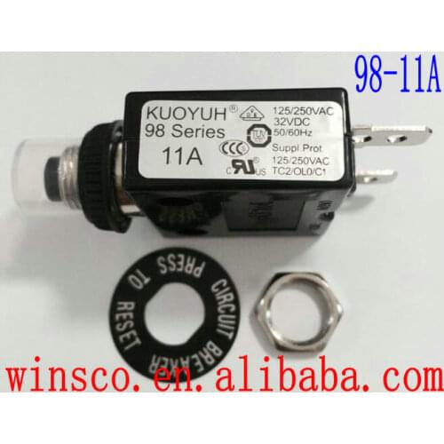 98-11A Waterproof cap 100% NEW KUOYUH CIRCUIT BREAKER 98 SERIES 11A