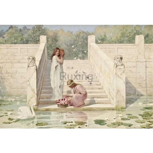 Diamond Embroidery European painting,woman scenery Square/Round Diamond Painting Cross stitch Handmade decoration Wall Painting