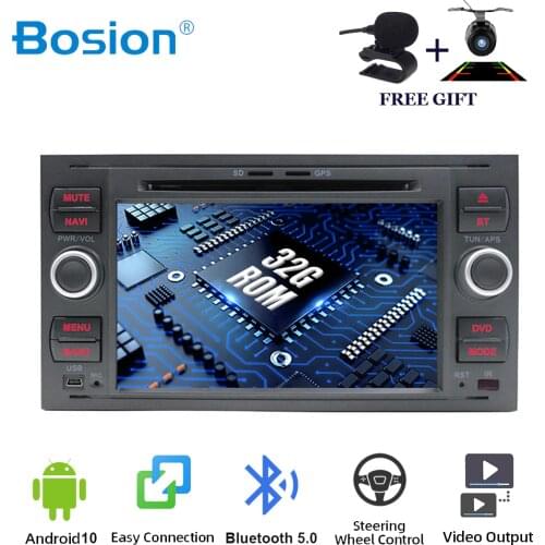 Bosion Car Multimedia Player Android 10.0 Car DVD for Ford Mondeo Focus 2 S C Max Fiesta Galaxy Car Gps Navigation Autoradio SWC