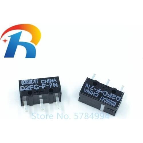 Free Shipping 2pcs OMRON micro switch D2FC-F-7N suitable for 10M 20M 50M button Steelseries Logitech Microsoft IO1.1 IE3.0 mouse