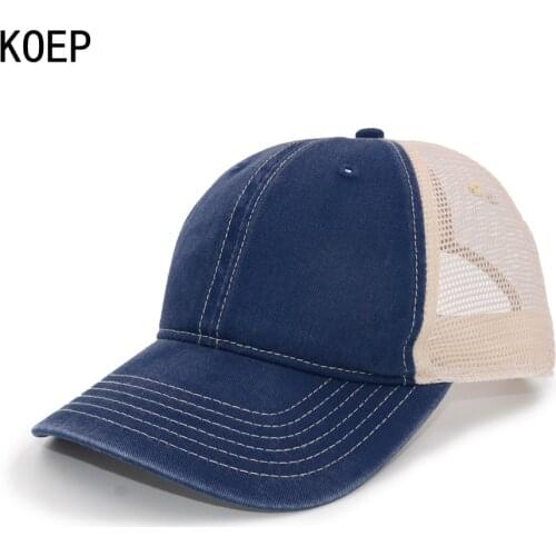 KOEP Breathable Nylon Mesh Baseball Caps For Men Cotton Washing Women Snapback Caps Outdoor Sport Adjustable Outdoor Net Hats